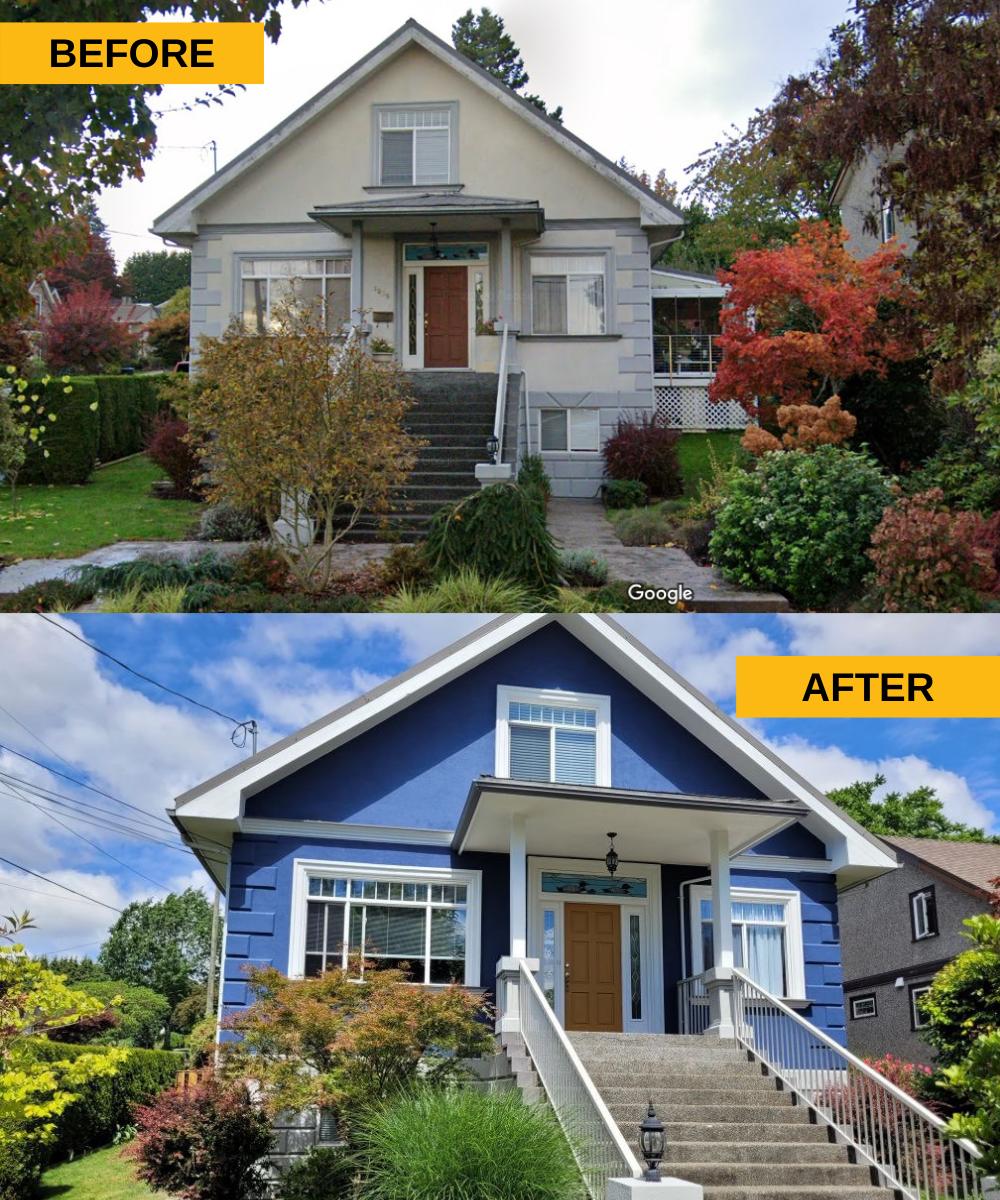 Exterior of Client House - Before After