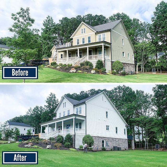 Exterior of Client House - Before After